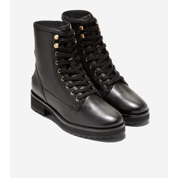 Cole Haan Shoes - 🆕 COLE HAAN Lyndon Ankle Moto Combat Waterproof Boot 7.5 Black